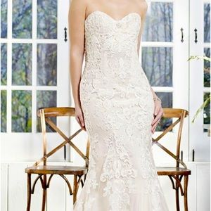 Casablanca strapless fit and flare wedding dress